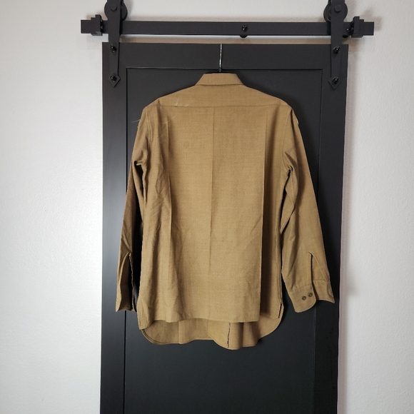 RARE 1940s VINTAGE USA WORLD WAR TWO US ARMY WINTER SERVICE SHIRT SIZE 15/33 - Picture 5 of 10